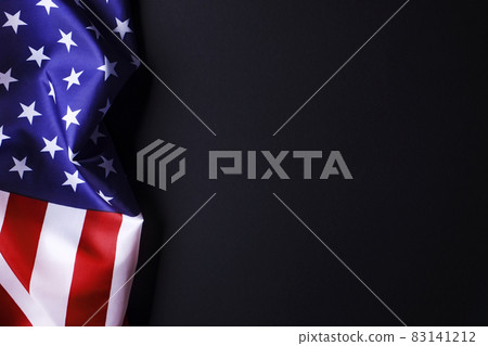 Background flag of the United States of America for national federal holidays celebration and mourning remembrance day. USA symbolics. 83141212