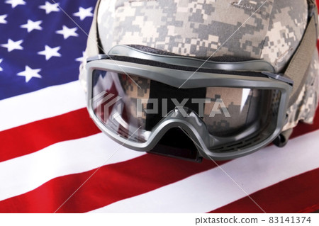 Background flag of the United States of America for national federal holidays celebration and mourning remembrance day. USA symbolics. 83141374