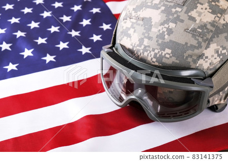 Background flag of the United States of America for national federal holidays celebration and mourning remembrance day. USA symbolics. 83141375