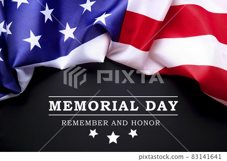 Background flag of the United States of America for national federal holidays celebration and mourning remembrance day. USA symbolics. 83141641