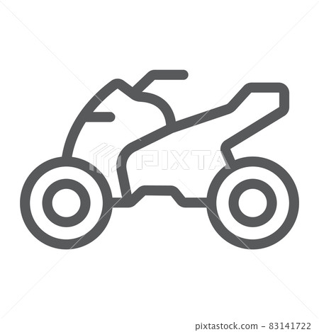 Quadbike line icon, bike and extreme, ATV motorcycle sign, vector graphics, a linear pattern on a white background, eps 10. 83141722
