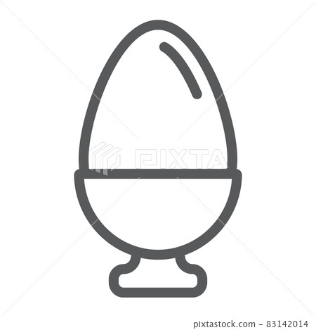 Boiled egg line icon, food and breakfast, chicken egg sign, vector graphics, a linear pattern on a white background, eps 10. Boiled egg line icon, food and breakfast, chicken egg sign, vector graphics, a linear pattern on a white background, eps 10. 83142014