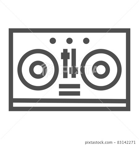 Dj mixer line icon, music and sound, turntable... - Stock Illustration  [83142271] - PIXTA