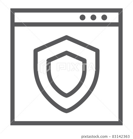 Internet security line icon, safety and... - Stock Illustration ...