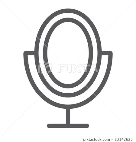 Mirror line icon, accessory and beauty, glass...-插圖素材 [83142623] - PIXTA圖庫