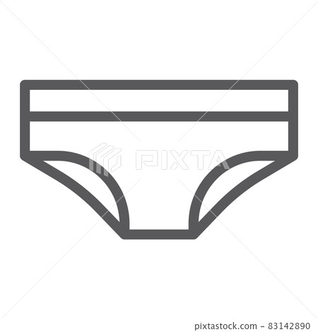 Panties line icon, lingerie and female, underwear sign, vector graphics, a linear pattern on a white background, eps 10. 83142890