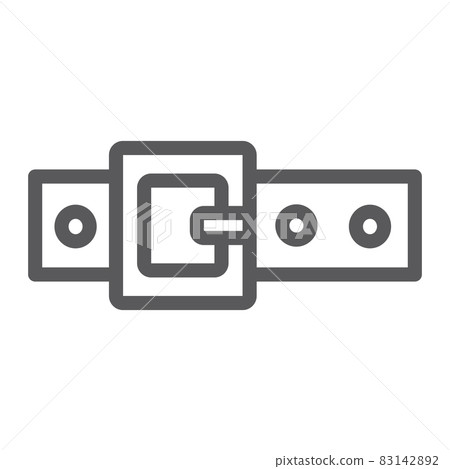 Belt line icon, clothing and fashion, strap sign, vector graphics, a linear pattern on a white background, eps 10. Belt line icon, clothing and fashion, strap sign, vector graphics, a linear pattern on a white background, eps 10. 83142892