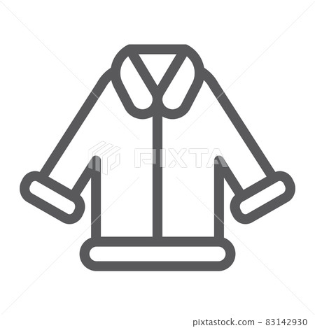 Fur cleaning line icon, laundry and service, coat sign, vector graphics, a linear pattern on a white background, eps 10. Fur cleaning line icon, laundry and service, coat sign, vector graphics, a linear pattern on a white background, eps 10. 83142930