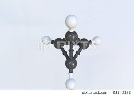 Tetrahedrane molecule, isolated molecular model. 3D rendering 83143328