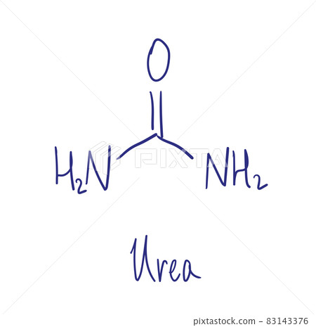 Urea chemical structure. Vector illustration Hand drawn 83143376