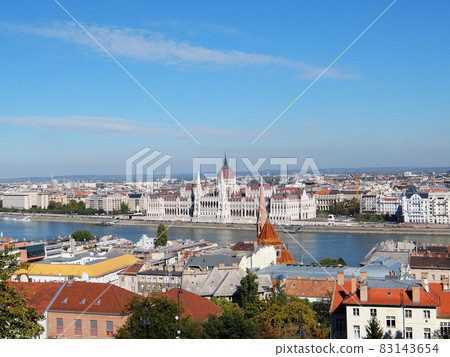 Hungary World Heritage Site Sky View from Fisherman's Fort (Budapest / Hungary) Hungary World Heritage Site Sky View from Fisherman's Fort (Budapest / Hungary) 83143654