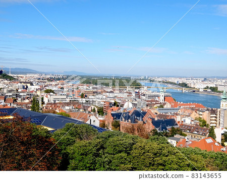 Hungary World Heritage Site Sky View from Fisherman's Fort (Budapest / Hungary) Hungary World Heritage Site Sky View from Fisherman's Fort (Budapest / Hungary) 83143655