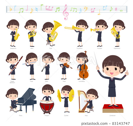 Women's set of postal suits for classical music performances 83143747