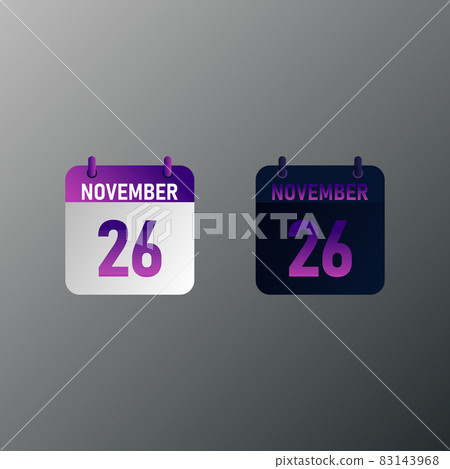 November daily calendar icon in flat design... - Stock Illustration ...