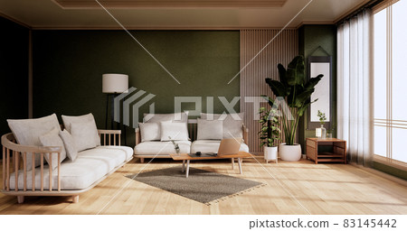 Minimal green Living room.3D rendering 83145442