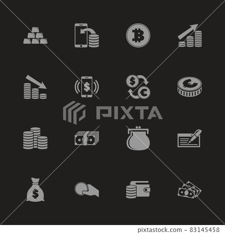 Cash - Flat Vector Icons - Stock Illustration [83145458] - PIXTA