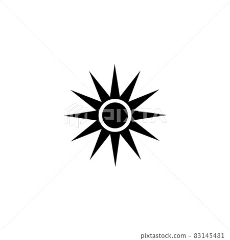 Bright Sun Flat Vector Icon 83145481