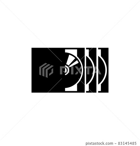 CD Box with Disc, Stack of DVD Flat Vector Icon CD Box with Disc, Stack of DVD Flat Vector Icon 83145485