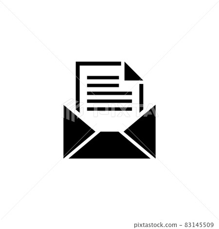 Open Mail Envelope Flat Vector Icon 83145509