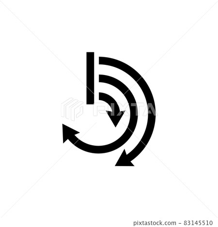 Cycle Arrow Diagram, Presentation Geometric Graph Chart Flat Vector Icon 83145510