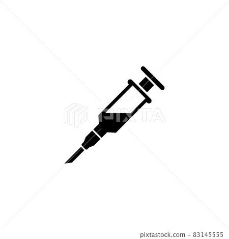 Syringe, Injection Flat Vector Icon Syringe, Injection Flat Vector Icon 83145555