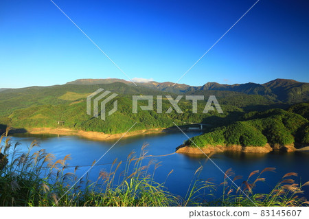 Oshu City, Iwate Prefecture, Lake Oshu at dawn 83145607