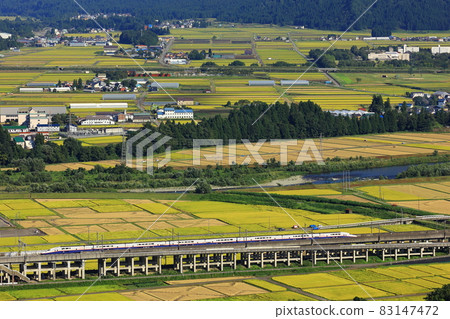 當E4系列Max穿越被魚沼染成金色的鄉村 83147472