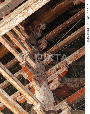 Traditional wooden architecture of Nandaimon Gate of Todaiji Temple 83148507