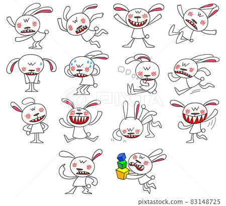 Rabbit character illustration - Stock Illustration [83148725] - PIXTA
