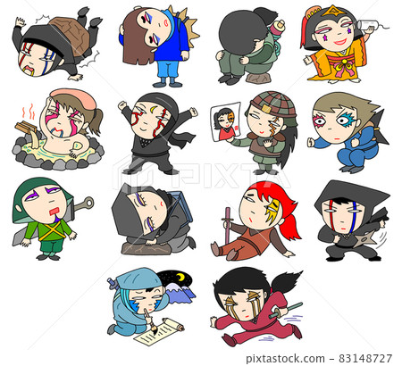 Ninja character illustration 83148727