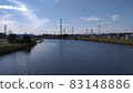 Blue sky and river 83148886