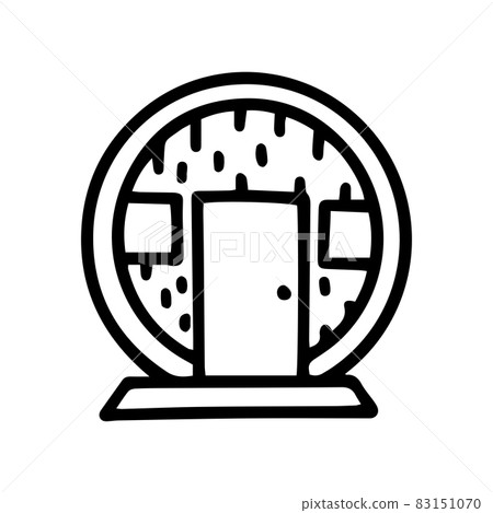barrel sauna line vector doodle simple icon 83151070