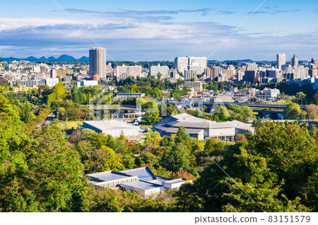 Sendai International Center and autumn scenery 83151579