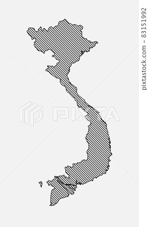 Vector map Vietnam, template Asia outline country 83151992