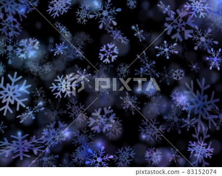 Background material Background Snow Snowflake Crystal Christmas Winter Wallpaper Watercolor Flare Light Gradient Black Blue 83152074