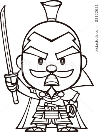 Yuru-chara-like織田信長[2頭，黑白] 83152631