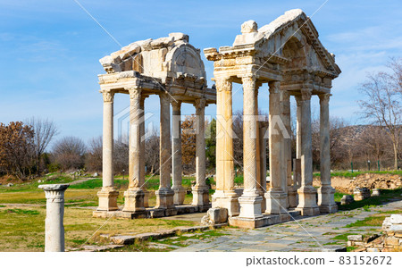 Tetrapylon in Aphrodisias, Turkey. 83152672