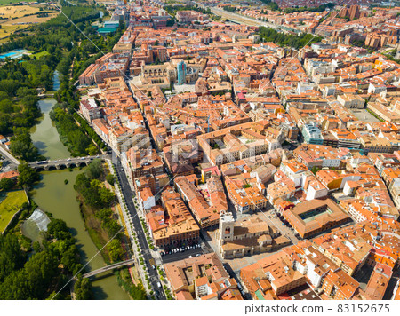 Aerial view of Palencia, Spain 83152675