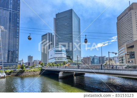 櫻木町、橫濱索道和摩天大樓的城市景觀 83153123