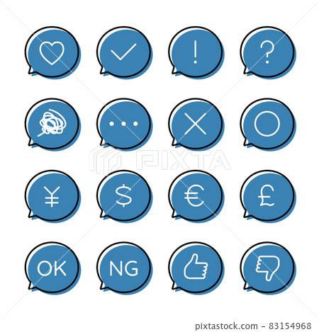 Fukidashi set of various reactions Fukidashi set of various reactions 83154968