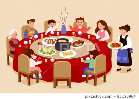 Family having CNY reunion dinner Family having CNY reunion dinner 83156964