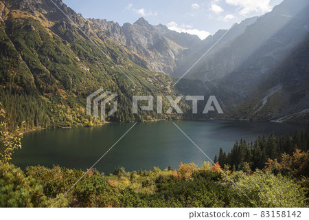 Morskie Oko lake (Eye of the Sea) at Tatra mountains in Poland. 83158142