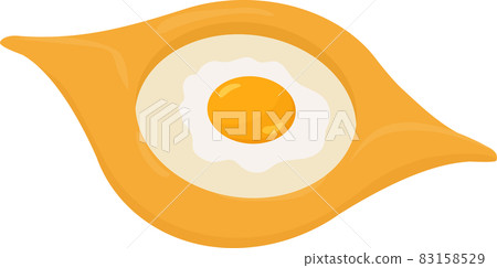 cartoon traditional georgian dish khachapuri cartoon traditional georgian dish khachapuri 83158529
