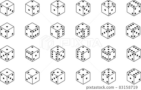 Set of isometric dice combination. Gambling cubes 83158719