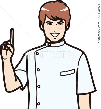 A man in Casey pointing A man in Casey pointing 83158971