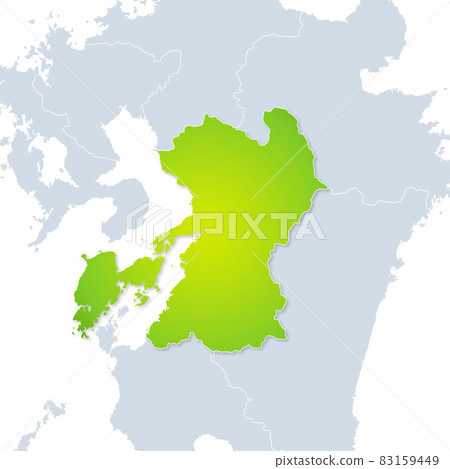 Kumamoto Prefecture Map - Stock Illustration [83159449] - PIXTA