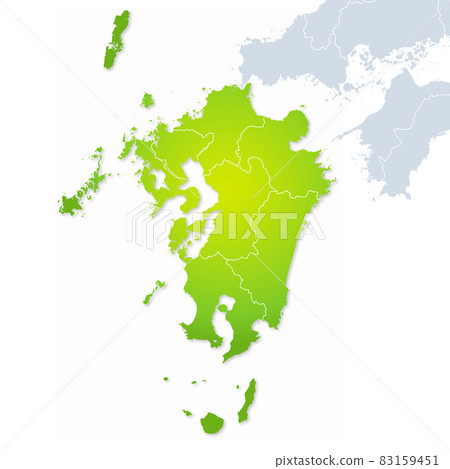 Kyushu Maps - Stock Illustration [83159451] - PIXTA