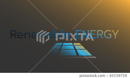 Solar panel with renewable energy text show...-插圖素材 [83159729] - PIXTA圖庫