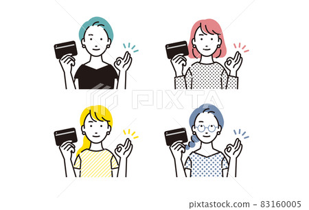 Female set with person credit card Female set with person credit card 83160005