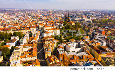 Aerial view on the city Brno. South Moravian region. Aerial view on the city Brno. South Moravian region. 83160008